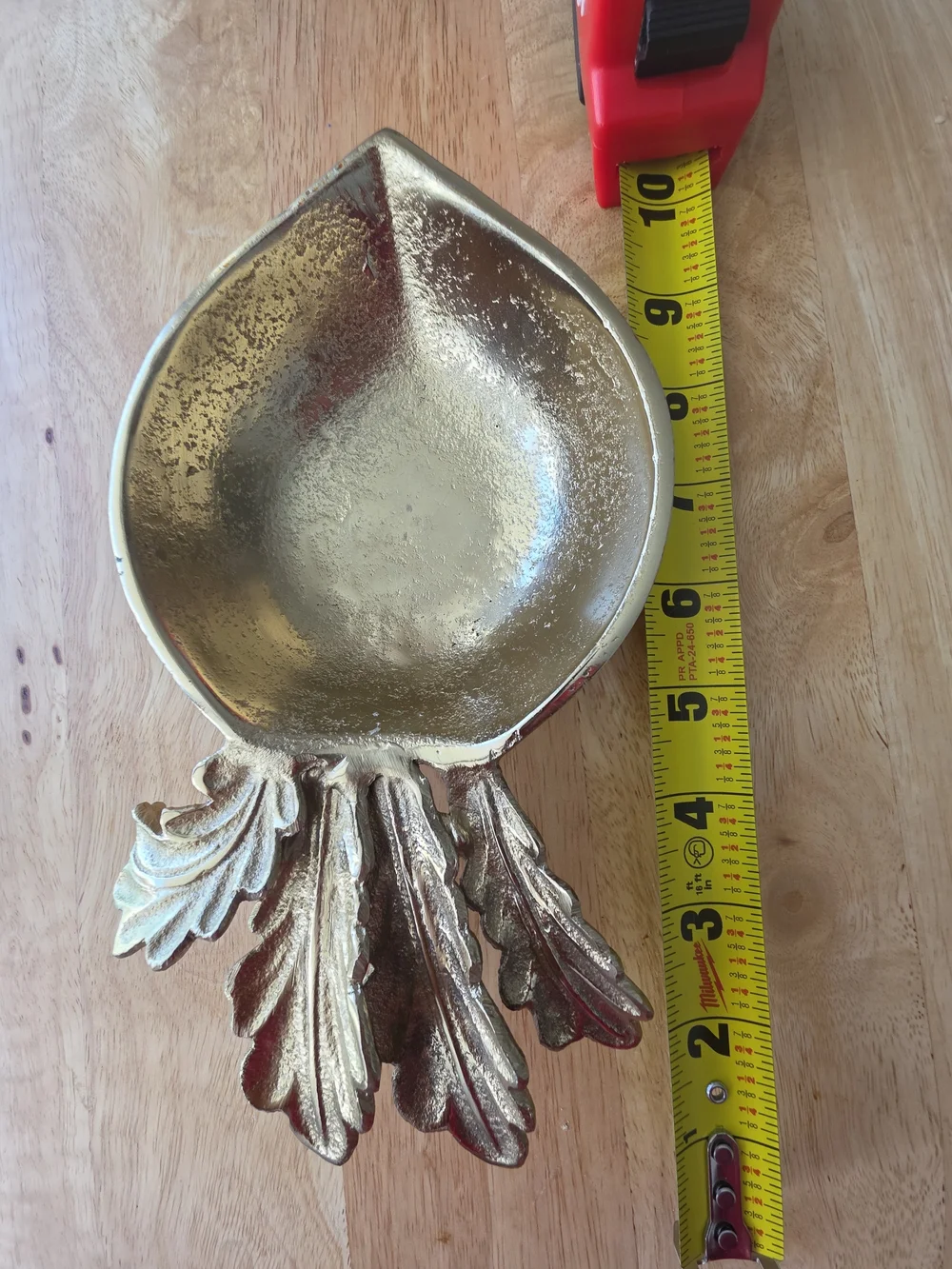 Vintage Style Gold Beetroot Trinket Dish Botanical 5.5